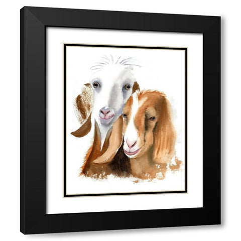 Smirks Black Modern Wood Framed Art Print with Double Matting by Shefranov, Olga