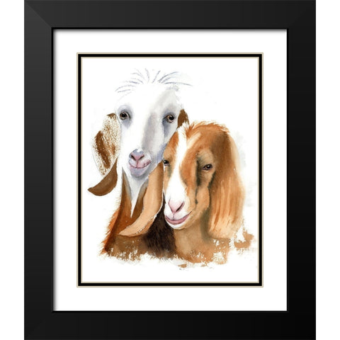 Smirks Black Modern Wood Framed Art Print with Double Matting by Shefranov, Olga