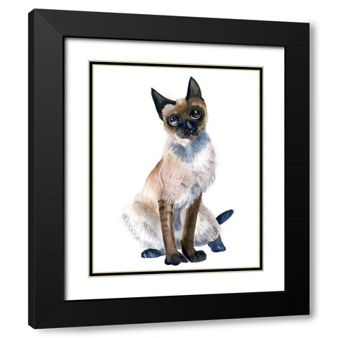 Cat II Black Modern Wood Framed Art Print with Double Matting by Shefranov, Olga