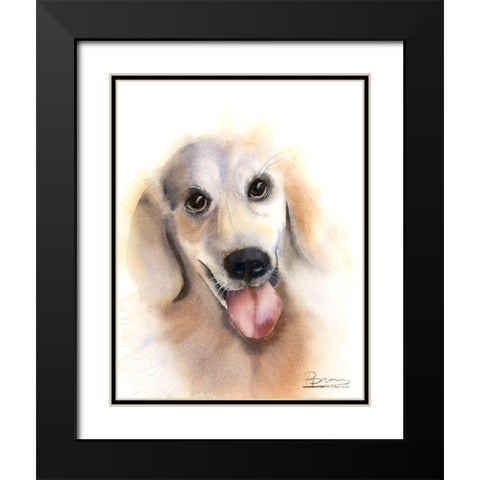 Dog Black Modern Wood Framed Art Print with Double Matting by Shefranov, Olga