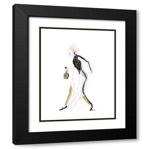 Stomp Black Modern Wood Framed Art Print with Double Matting by Shefranov, Olga