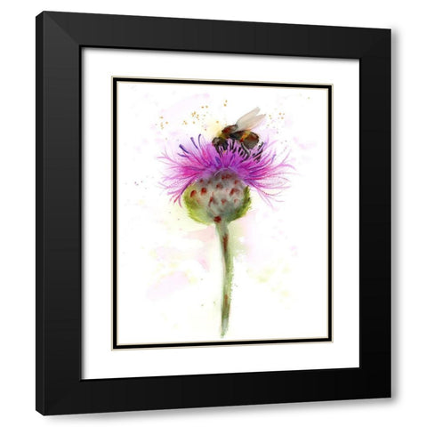 Bumble Bee Black Modern Wood Framed Art Print with Double Matting by Shefranov, Olga