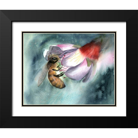 Bee III Black Modern Wood Framed Art Print with Double Matting by Shefranov, Olga