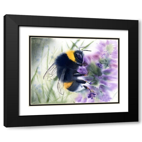 Bee IV Black Modern Wood Framed Art Print with Double Matting by Shefranov, Olga