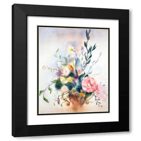 Bouquet III Black Modern Wood Framed Art Print with Double Matting by Shefranov, Olga