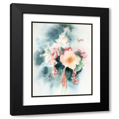 Bouquet IV Black Modern Wood Framed Art Print with Double Matting by Shefranov, Olga