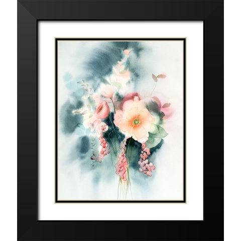 Bouquet IV Black Modern Wood Framed Art Print with Double Matting by Shefranov, Olga