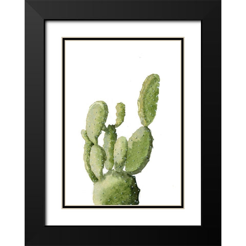 Cactus Black Modern Wood Framed Art Print with Double Matting by Shefranov, Olga