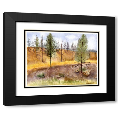 Landscape Black Modern Wood Framed Art Print with Double Matting by Shefranov, Olga