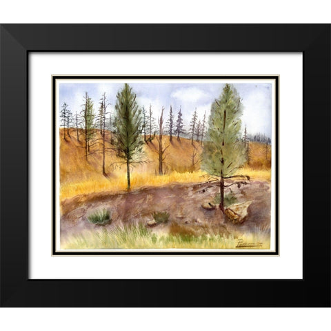 Landscape Black Modern Wood Framed Art Print with Double Matting by Shefranov, Olga