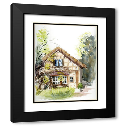 Cottage Black Modern Wood Framed Art Print with Double Matting by Shefranov, Olga