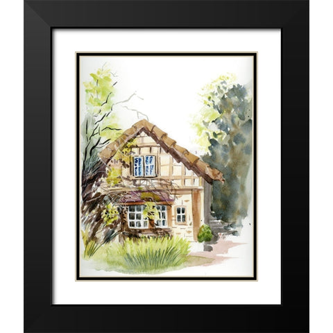 Cottage Black Modern Wood Framed Art Print with Double Matting by Shefranov, Olga