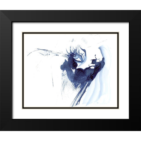 Figurative in Navy Black Modern Wood Framed Art Print with Double Matting by Shefranov, Olga
