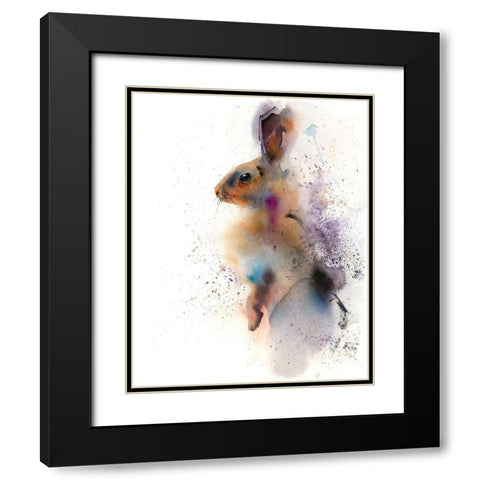 Bunny Black Modern Wood Framed Art Print with Double Matting by Shefranov, Olga