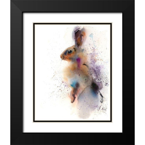 Bunny Black Modern Wood Framed Art Print with Double Matting by Shefranov, Olga
