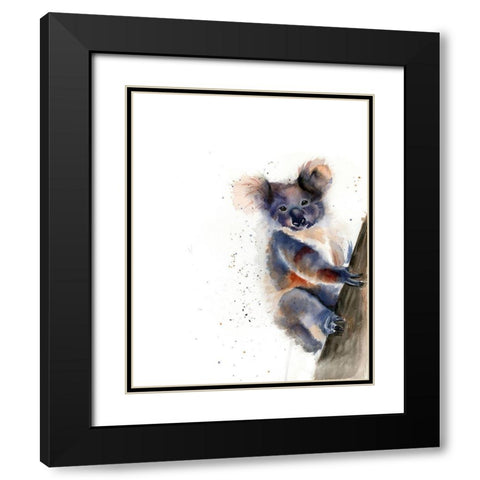 Koala Black Modern Wood Framed Art Print with Double Matting by Shefranov, Olga