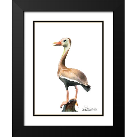 Duck Black Modern Wood Framed Art Print with Double Matting by Shefranov, Olga