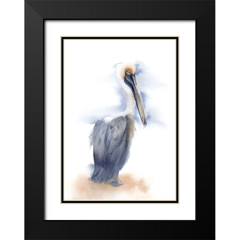 Pelican III Black Modern Wood Framed Art Print with Double Matting by Shefranov, Olga