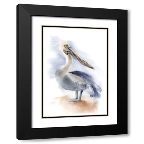 Pelican IV Black Modern Wood Framed Art Print with Double Matting by Shefranov, Olga