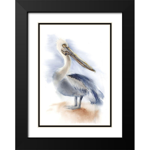 Pelican IV Black Modern Wood Framed Art Print with Double Matting by Shefranov, Olga