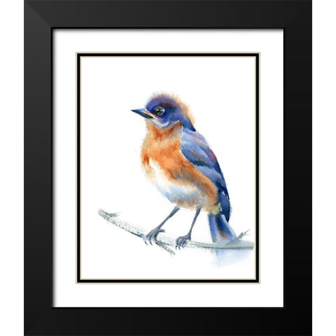 Phoebe Black Modern Wood Framed Art Print with Double Matting by Shefranov, Olga