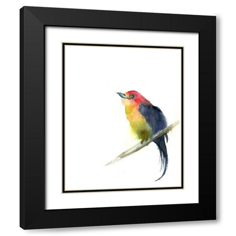 Luann Black Modern Wood Framed Art Print with Double Matting by Shefranov, Olga