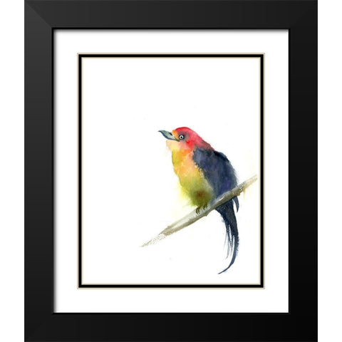 Luann Black Modern Wood Framed Art Print with Double Matting by Shefranov, Olga