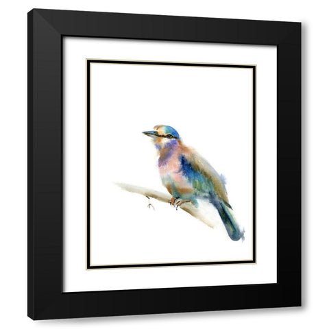 Ramona Black Modern Wood Framed Art Print with Double Matting by Shefranov, Olga