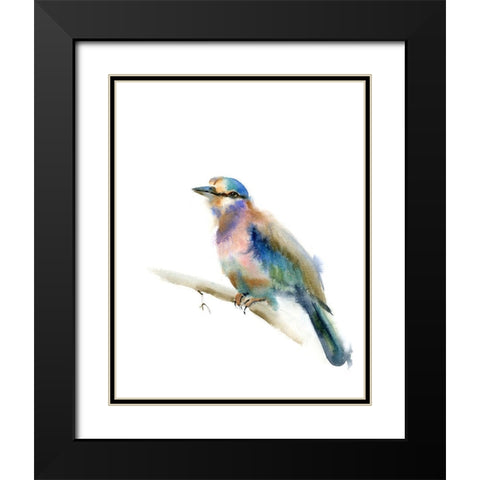 Ramona Black Modern Wood Framed Art Print with Double Matting by Shefranov, Olga