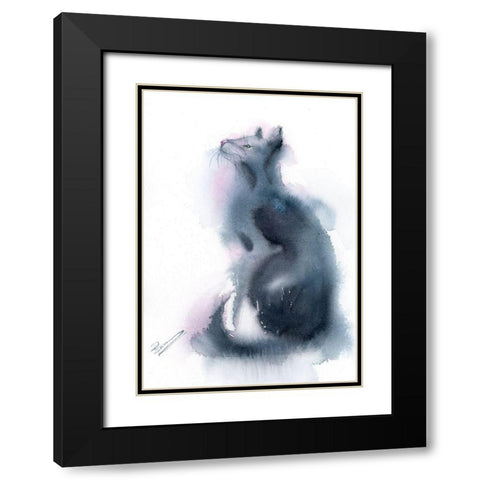 Bella Black Modern Wood Framed Art Print with Double Matting by Shefranov, Olga