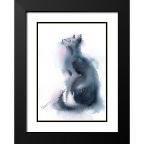 Bella Black Modern Wood Framed Art Print with Double Matting by Shefranov, Olga