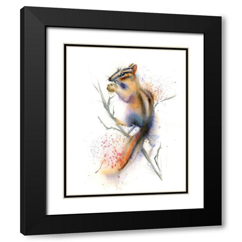 Nibbles Black Modern Wood Framed Art Print with Double Matting by Shefranov, Olga