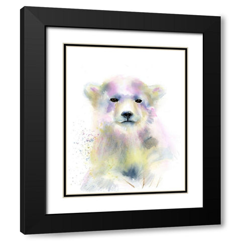 Bear Cub Black Modern Wood Framed Art Print with Double Matting by Shefranov, Olga