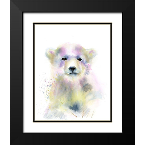 Bear Cub Black Modern Wood Framed Art Print with Double Matting by Shefranov, Olga