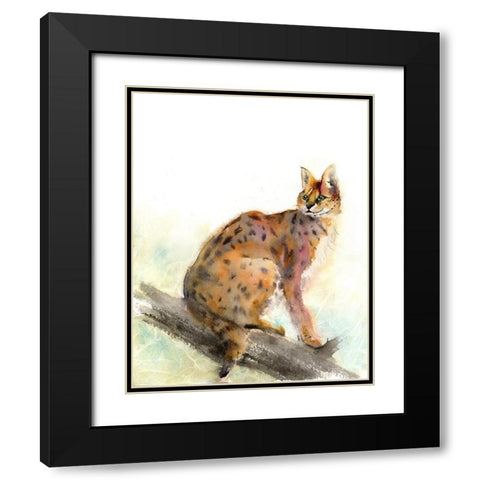 Wild Kit Black Modern Wood Framed Art Print with Double Matting by Shefranov, Olga