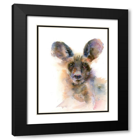 All Ears Black Modern Wood Framed Art Print with Double Matting by Shefranov, Olga