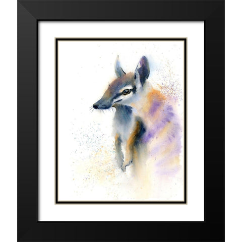 Hi Little Guy Black Modern Wood Framed Art Print with Double Matting by Shefranov, Olga