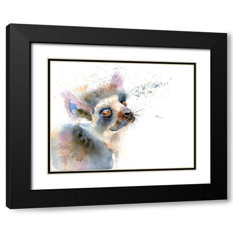 Amber Eyes Black Modern Wood Framed Art Print with Double Matting by Shefranov, Olga