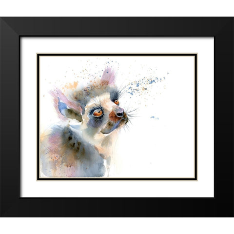 Amber Eyes Black Modern Wood Framed Art Print with Double Matting by Shefranov, Olga