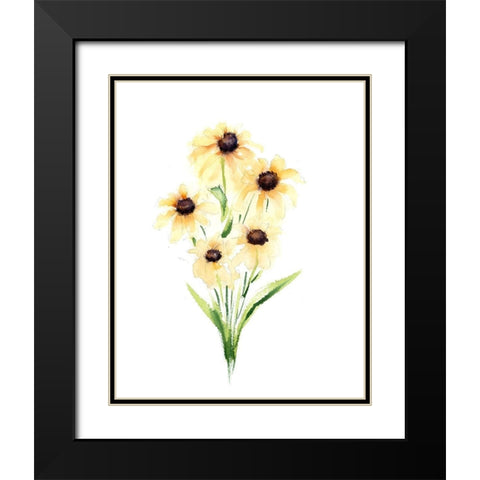 Daisy Black Modern Wood Framed Art Print with Double Matting by Shefranov, Olga