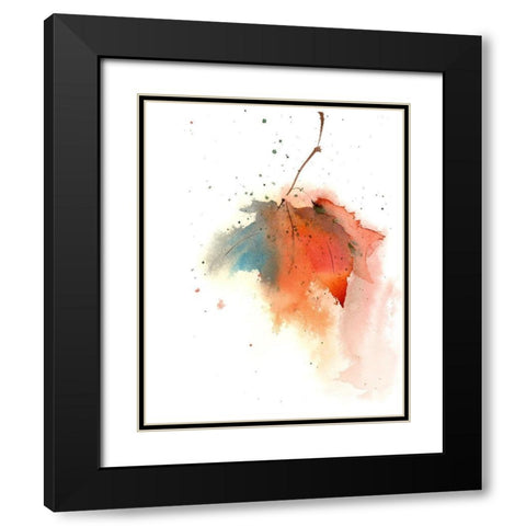 Fall Leaves I Black Modern Wood Framed Art Print with Double Matting by Shefranov, Olga