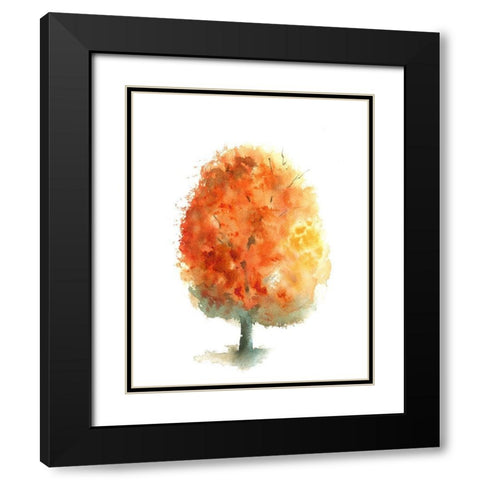 Fall Tree II Black Modern Wood Framed Art Print with Double Matting by Shefranov, Olga