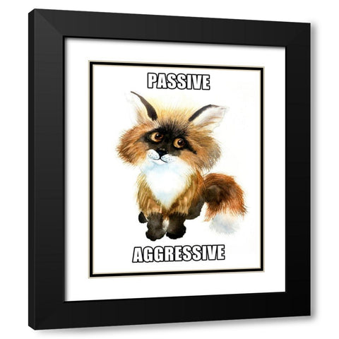 Passive Aggressive Black Modern Wood Framed Art Print with Double Matting by Shefranov, Olga