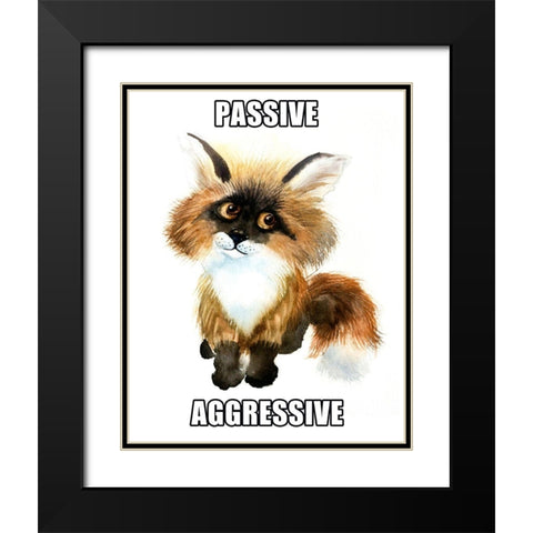 Passive Aggressive Black Modern Wood Framed Art Print with Double Matting by Shefranov, Olga