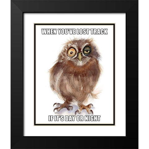 Day or Night Black Modern Wood Framed Art Print with Double Matting by Shefranov, Olga