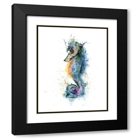 Seahorse II Black Modern Wood Framed Art Print with Double Matting by Shefranov, Olga