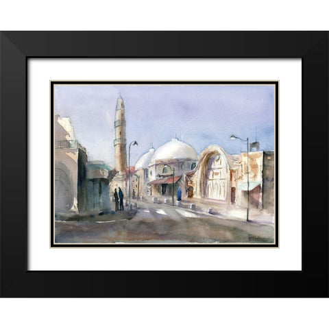 Travel Scape II Black Modern Wood Framed Art Print with Double Matting by Shefranov, Olga