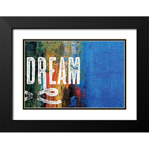 Dream Scape Black Modern Wood Framed Art Print with Double Matting by BoMo