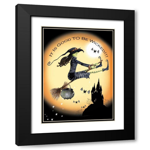 Good to be Wicked Black Modern Wood Framed Art Print with Double Matting by P.S. Art Studios