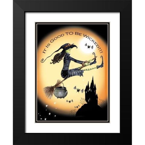 Good to be Wicked Black Modern Wood Framed Art Print with Double Matting by P.S. Art Studios